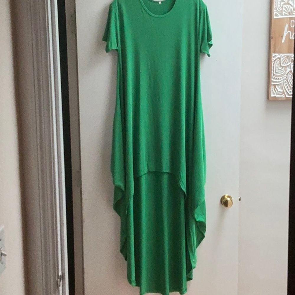 Green Asymmetrical Dress
